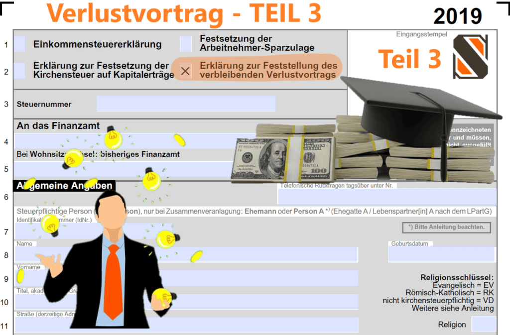 Verlustvortrag Kostenerstattung mit der ,,StudentenSteuererklärung