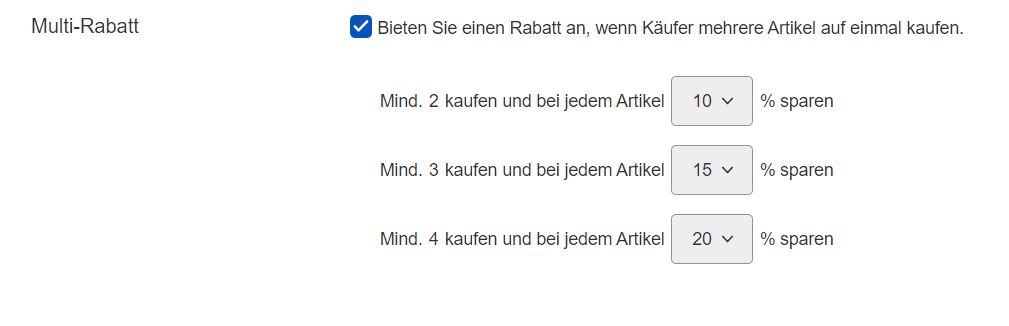 Multi-discount eBay.