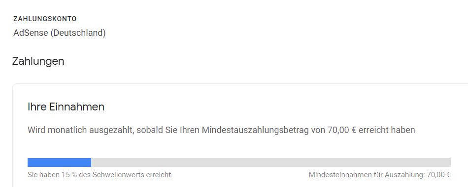 AdSense Auszahlung