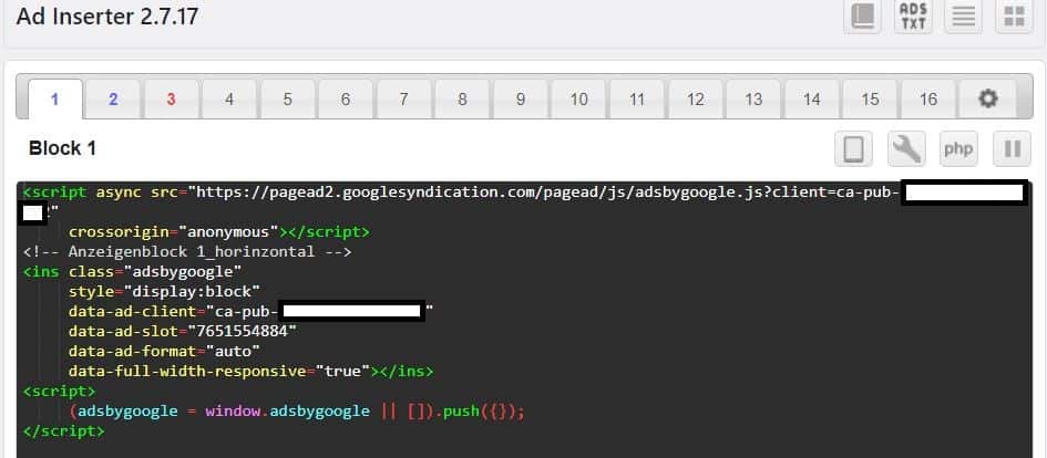 Ad Inserter AdSense Plugin