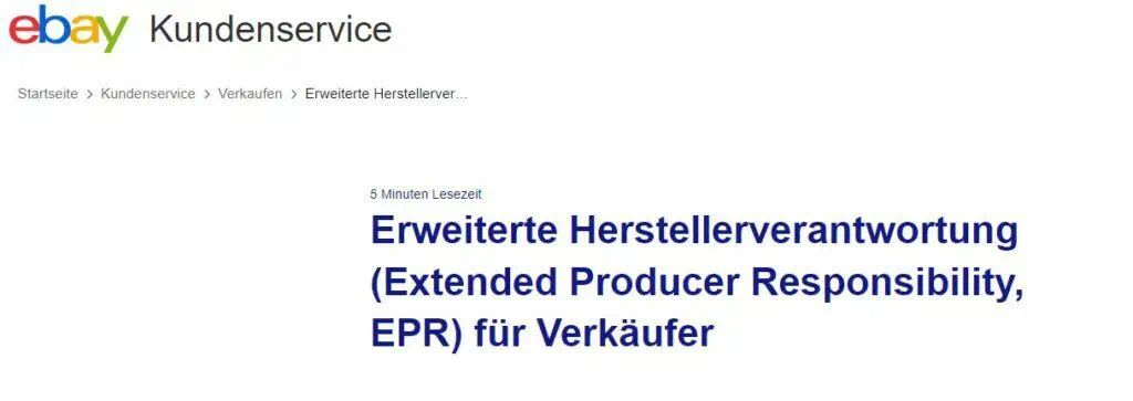 weee nummer ebay