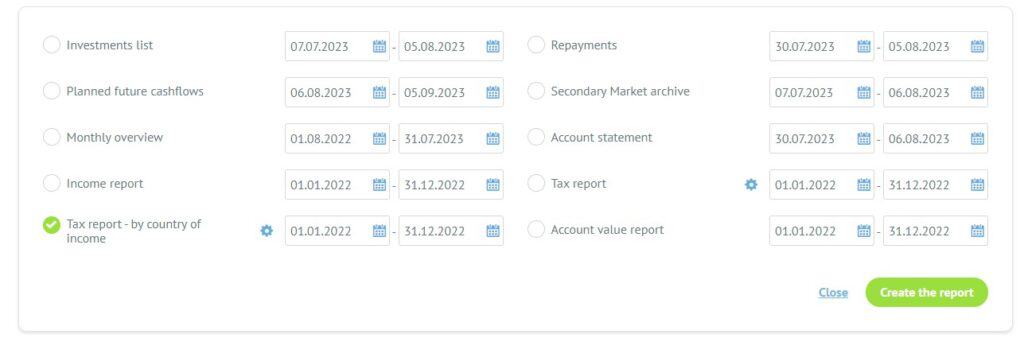 Bondora Go and Grow Tax Report