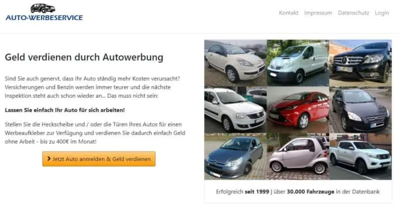 mit autowerbung geld verdienen werbeservice